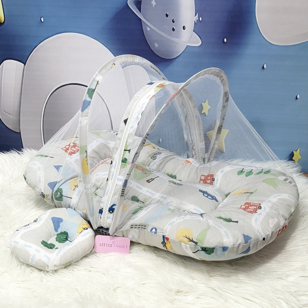 City Theme Summer Mosquito Net with Pillow