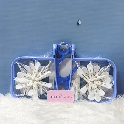 Baby Clothes Drying Hanger with 28 Clips (Rectangle)