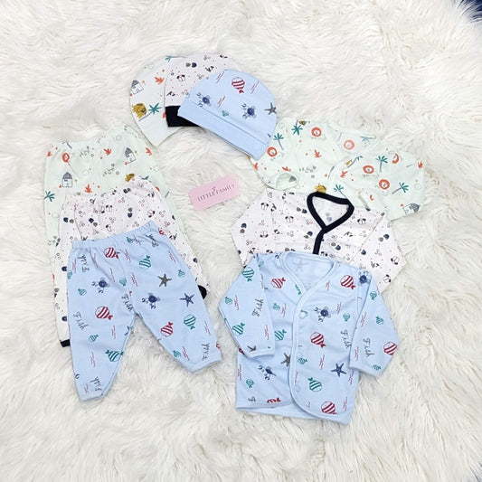 “Arctic Bubbles” Print – 3-Piece Baby Suit Set