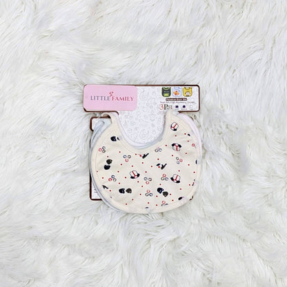 Baby Bibs Set – Pack of 3 Soft Arctic Bubbles Prints