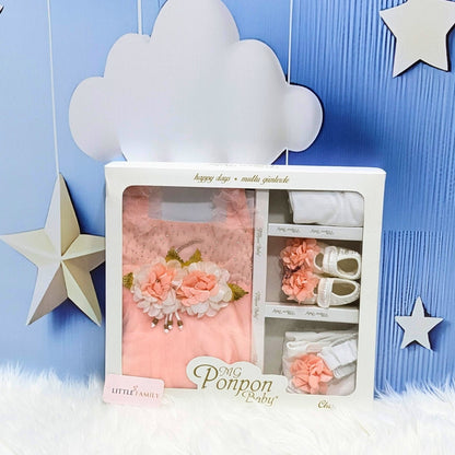 Peach Baby Frock Set – Perfect for Special Occasions