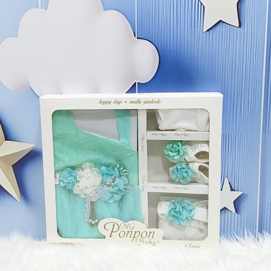 Green Baby Frock Set – Perfect for Special Occasions