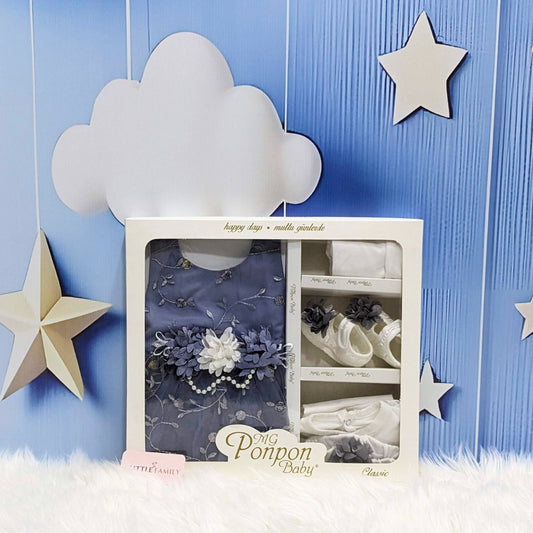 Grey Baby Frock Set – Perfect for Special Occasions