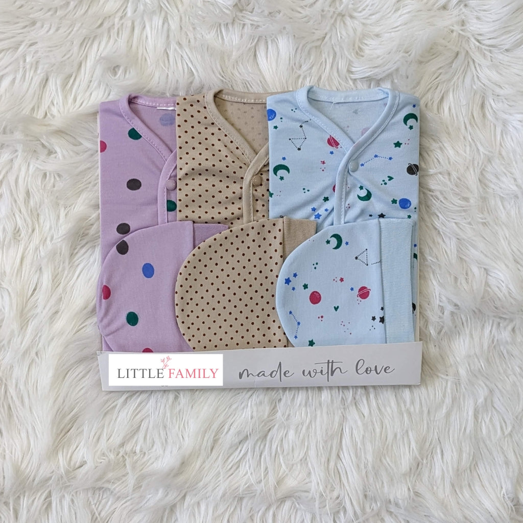 Colorful Polka Fun – 3-Piece Newborn Suit Set