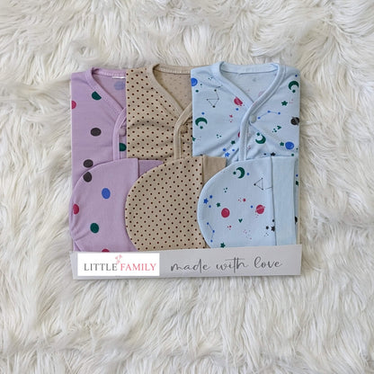 Colorful Polka Fun – 3-Piece Newborn Suit Set