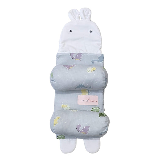 Soft Grey Dino Baby Head Shaping Pillow – Ergonomic Support