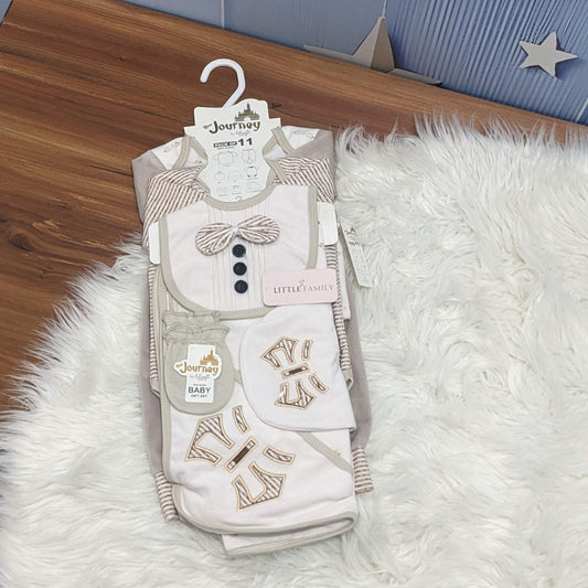 Formal 11-Piece Fleece Baby Starter Set - Grey