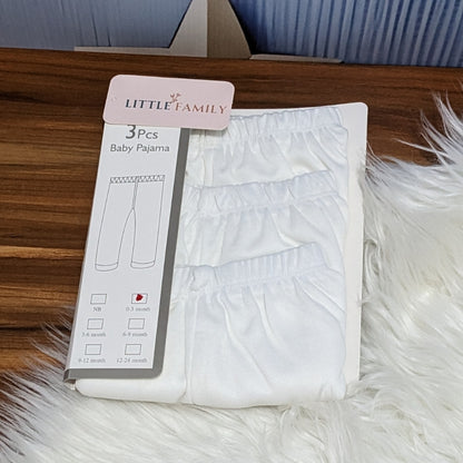 Pack of 3 Baby Pajamas – Soft Cotton Trousers