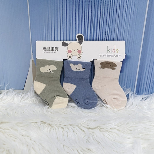 3-Pack Premium Cotton Baby Socks