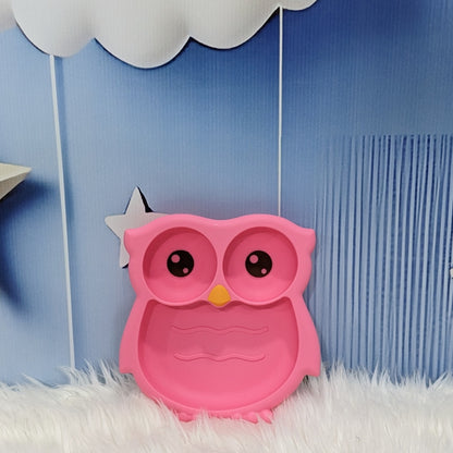 Owl-Shaped Silicone Baby Plate