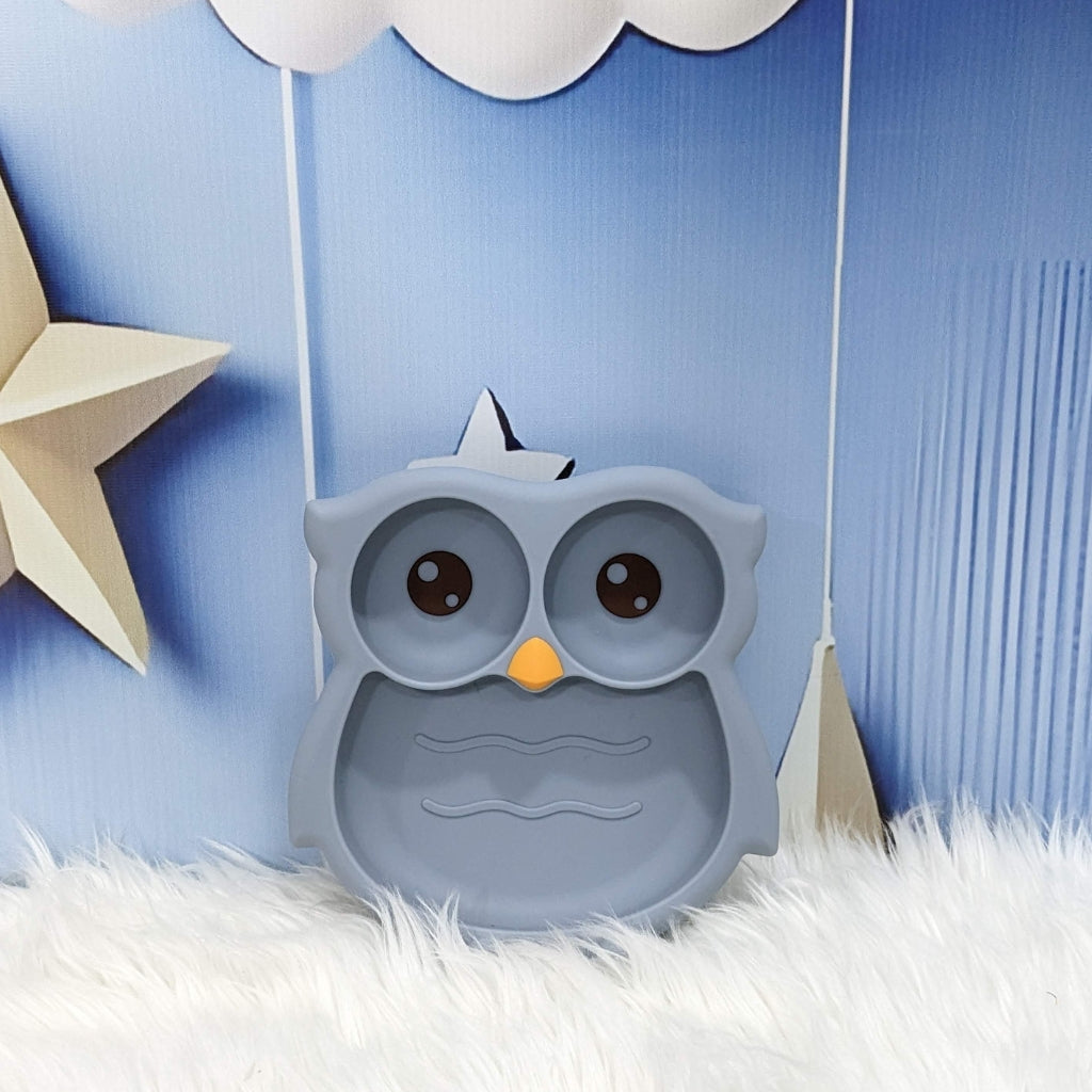 Owl-Shaped Silicone Baby Plate