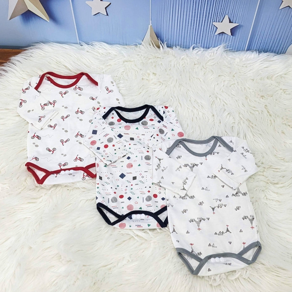 Premium Baby Bodysuits – Pack of 3