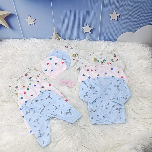 Newborn 3-Piece Cotton Outfit Set – Soft & Breathable