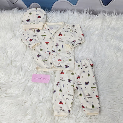 Newborn 3-Piece Cotton Outfit Set – Pack of 3