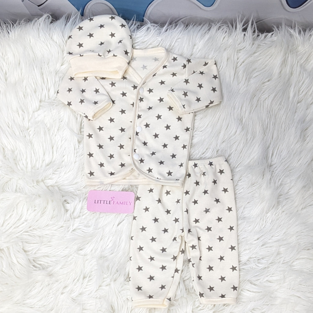 Newborn 3-Piece Cotton Outfit Set – Pack of 3
