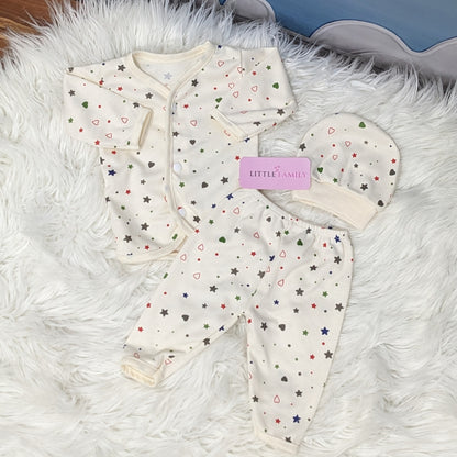 Newborn 3-Piece Cotton Outfit Set – Pack of 3