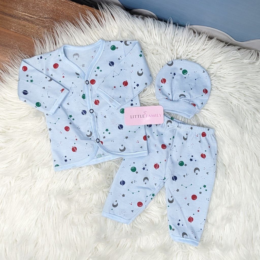 Newborn 3-Piece Cotton Outfit Set – Pack of 3