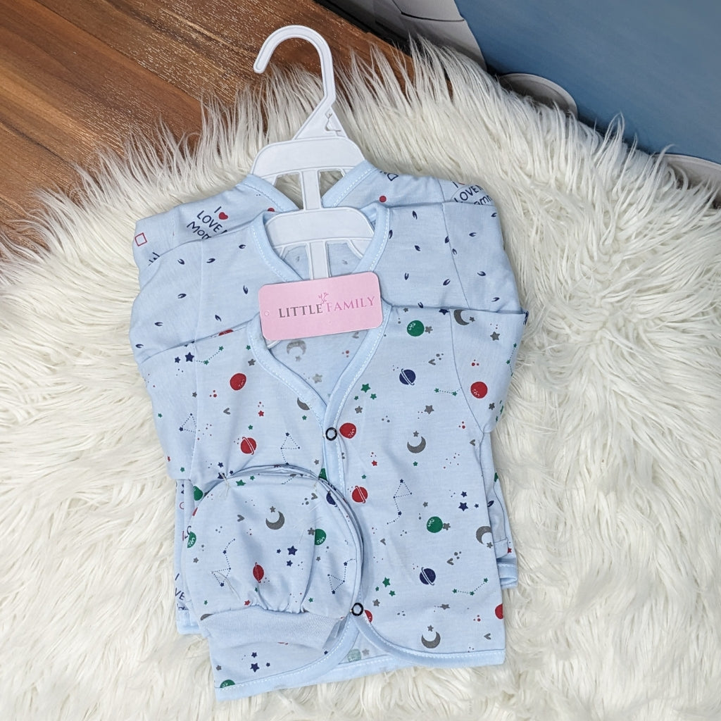 Newborn 3-Piece Cotton Outfit Set – Pack of 3