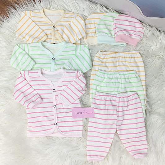 Newborn 3-Piece Cotton Outfit Set – Pack of 3