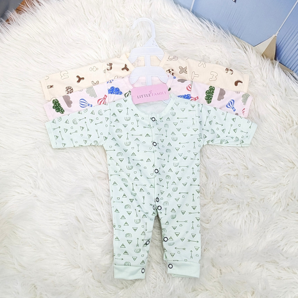 Pack of 3 Premium Baby Rompers – Gentle & Breathable