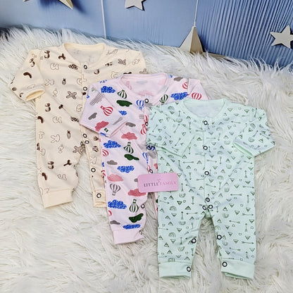 Pack of 3 Premium Baby Rompers – Gentle & Breathable