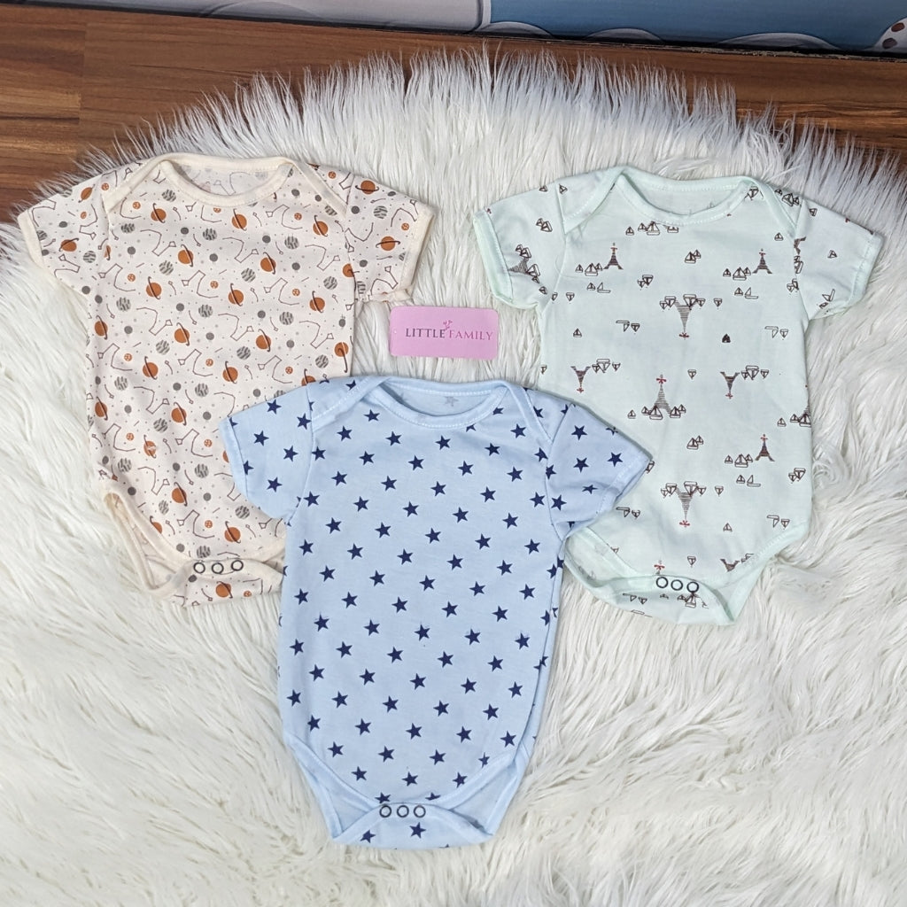 Premium Baby Bodysuits – Pack of 3