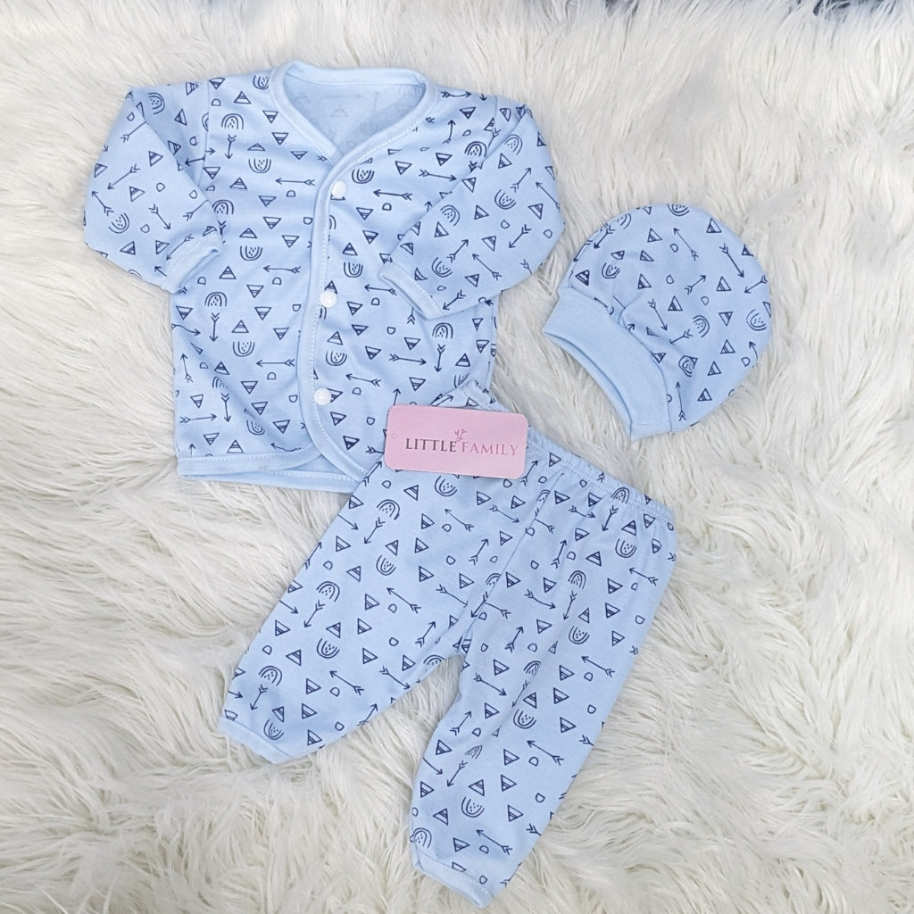 Newborn 3-Piece Cotton Outfit Set – Pack of 3