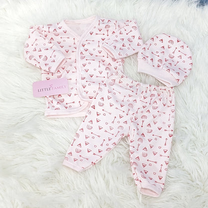 Newborn 3-Piece Cotton Outfit Set – Pack of 3