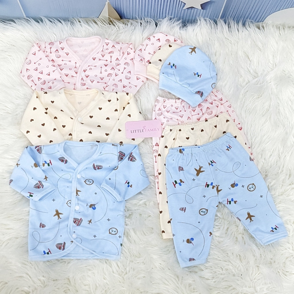 Newborn 3-Piece Cotton Outfit Set – Pack of 3