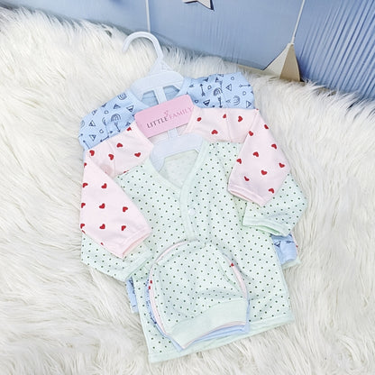 Newborn 3-Piece Cotton Outfit Set – Pack of 3
