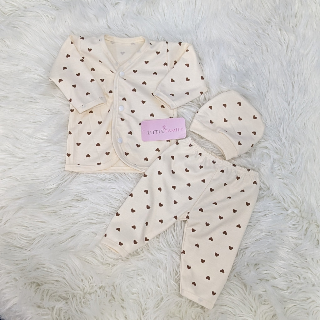 Newborn 3-Piece Cotton Outfit Set – Pack of 3