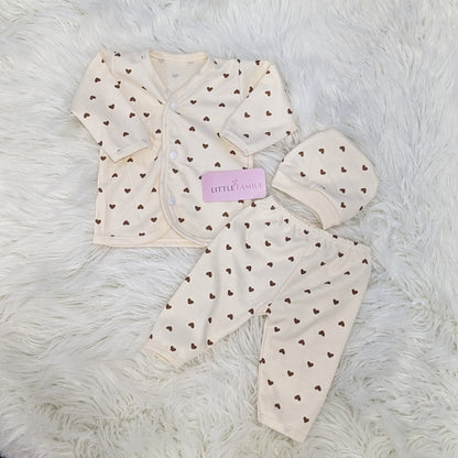 Newborn 3-Piece Cotton Outfit Set – Pack of 3