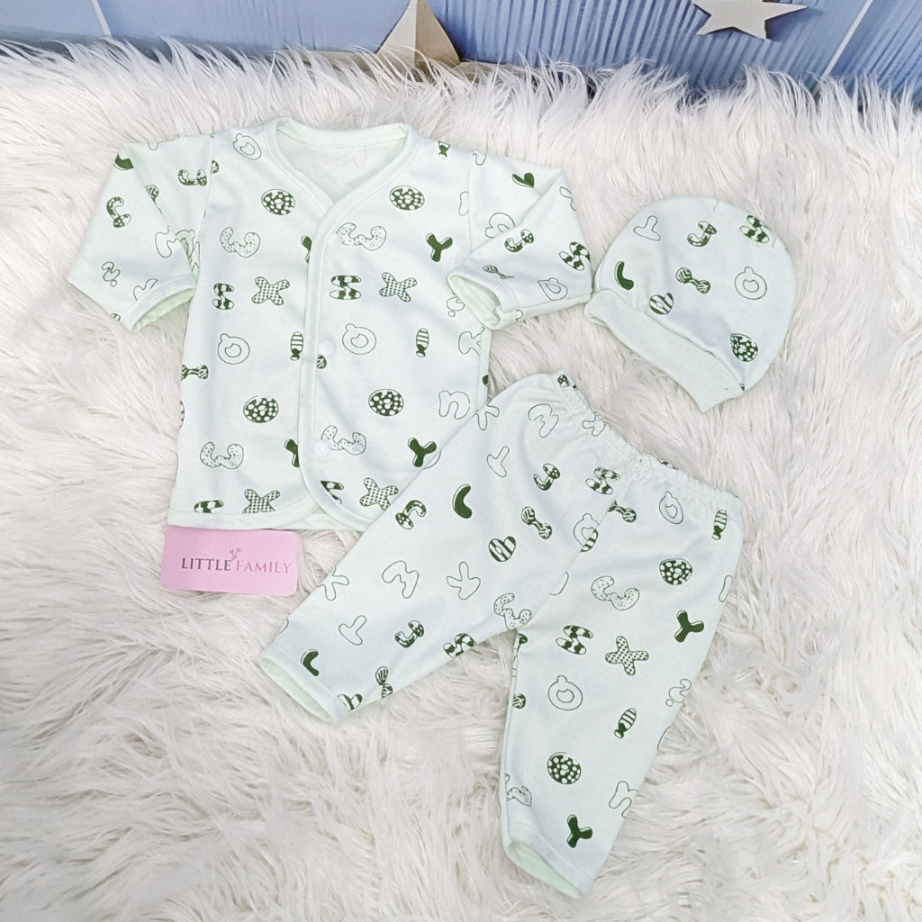 Newborn 3-Piece Cotton Outfit Set – Pack of 3