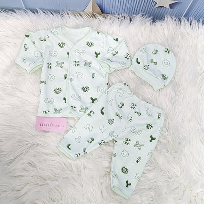 Newborn 3-Piece Cotton Outfit Set – Pack of 3