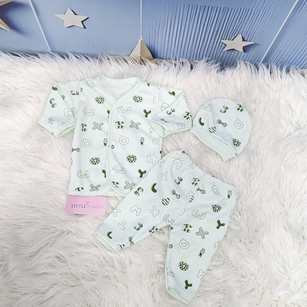 Newborn 3-Piece Cotton Outfit Set – Pack of 3