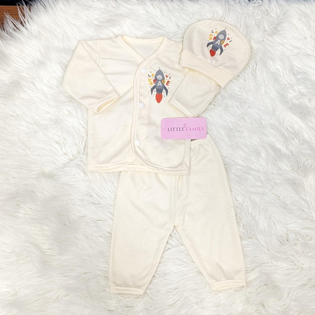 Newborn 3-Piece Cotton Outfit Set – Pack of 3