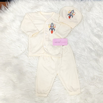 Newborn 3-Piece Cotton Outfit Set – Pack of 3