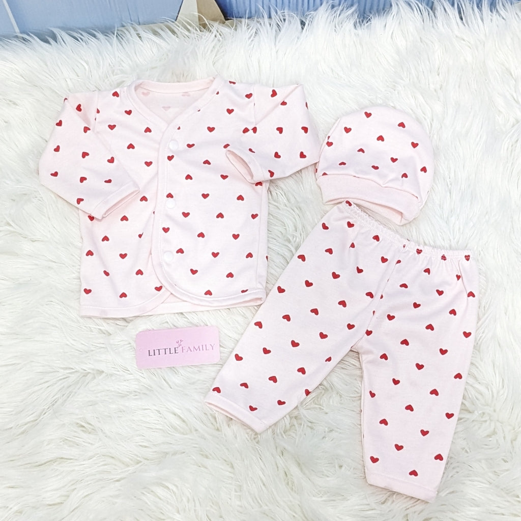 Newborn 3-Piece Cotton Outfit Set – Pack of 3
