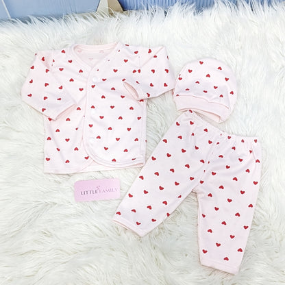 Newborn 3-Piece Cotton Outfit Set – Pack of 3