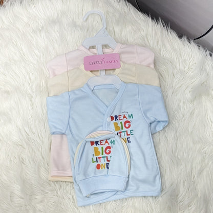 Newborn 3-Piece Cotton Outfit Set – Pack of 3