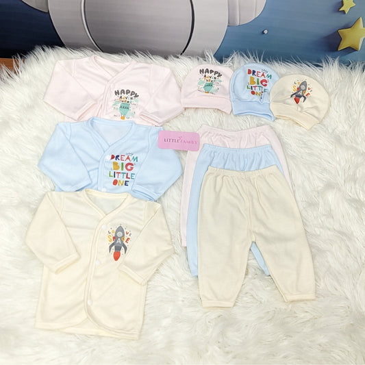 Newborn 3-Piece Cotton Outfit Set – Pack of 3