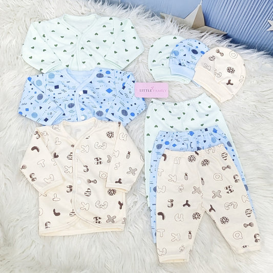 Newborn 3-Piece Cotton Outfit Set – Pack of 3