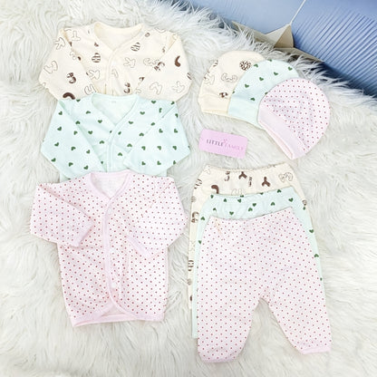 Newborn 3-Piece Cotton Outfit Set – Pack of 3