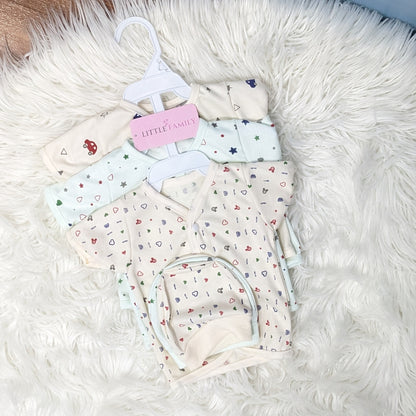 Newborn 3-Piece Cotton Outfit Set (Half) – Pack of 3