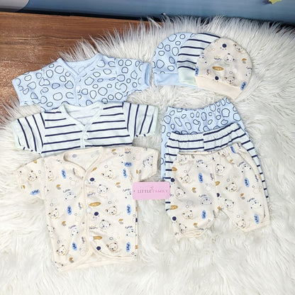 Newborn 3-Piece Cotton Outfit Set (Half) – Pack of 3