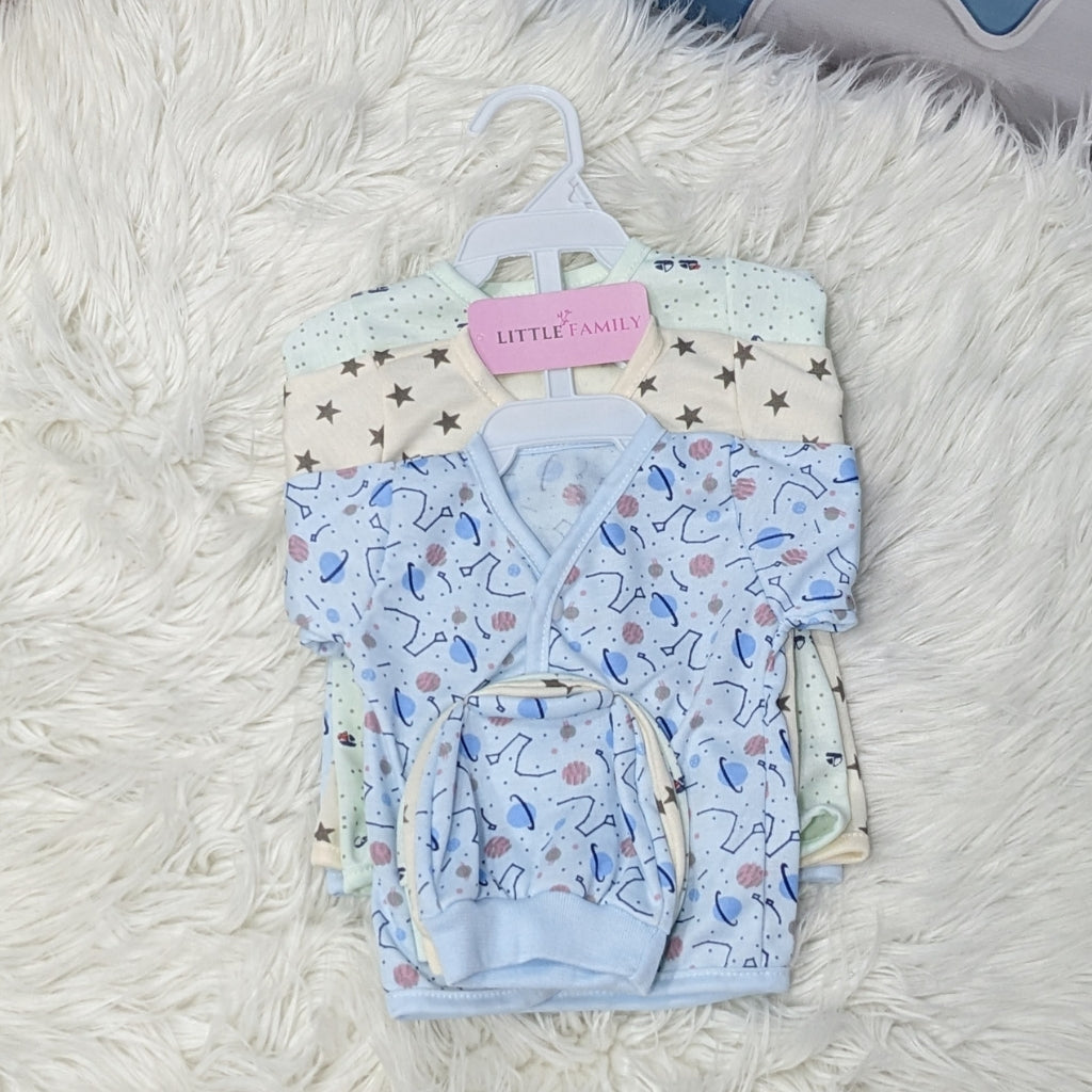 Newborn 3-Piece Cotton Outfit Set – Pack of 3