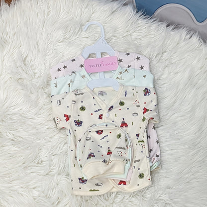 Newborn 3-Piece Cotton Outfit Set – Pack of 3