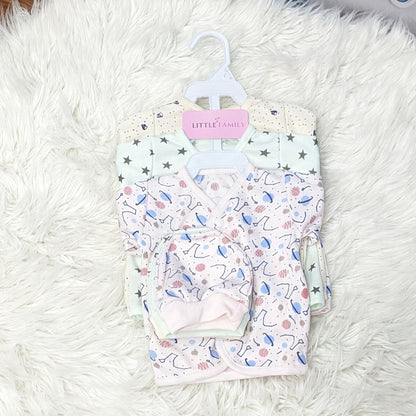 Newborn 3-Piece Cotton Outfit Set – Pack of 3