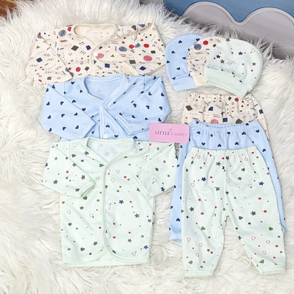 Newborn 3-Piece Cotton Outfit Set – Pack of 3