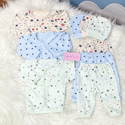 Newborn 3-Piece Cotton Outfit Set – Pack of 3